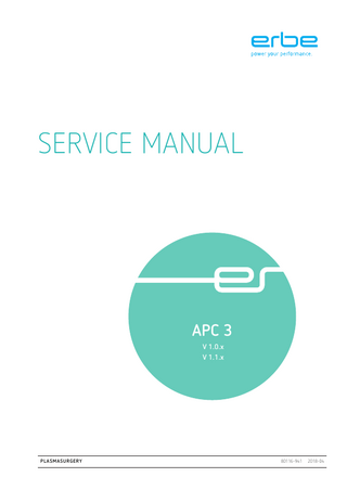 Table of Contents  Table of Contents 1  Safety information... 7 Classification of the safety information... 7 Knowledge of the User Manual... 7 Protection from the risk of electric shock... 7 Handling of argon pressure cylinders... 8 Electrostatically sensitive components... 8 Liability and warranty... 8  2  Modifications... 9  3  Controls... 11 Controls at the front... 11 Controls at the rear... 12  4  Technical Data... 13  5  System settings... 15  80116-941  2018-04  General information... 15 Overview of system settings 1:  Further settings... 15 Overview of system settings 2:  Protected settings... 16 Overview: "Service" menu... 17 Calling up system settings... 19 Calling up the "Service" menu... 20  6  Remedying malfunctions... 21 Safety information... 21 ERROR list... 21 Abbreviations of Error displays... 21 APC/APC-A error... 22 I/I-A error... 25 S/S-A error... 27  5 / 70  
