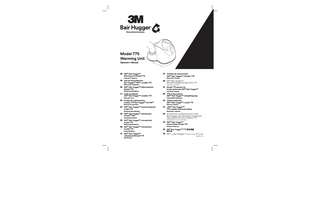 1 Table of Contents Introduction ... 3 Description Of The 3M™ Bair Hugger™ Temperature Management System ... 3 Indications... 3 Definition Of Symbols ... 3 Contraindications, Warnings, Cautions And Notices ... 3 Explanation Of Signal Word Consequences ... 3 CONTRAINDICATION: ... 4 WARNING: ... 4 CAUTION: ... 4 Notices ... 5 Proper Use And Maintenance ... 5 Read Before Servicing Equipment ... 5 Overview And Operation... 5 Warming Unit Power-On-Reset ... 6 Overview Of Control Panel ... 6 Mounting The Warming Unit To An IV Pole ...7 Instructions For Use ...7 Viewing The Temperature Mode Timer...7 What To Do In Case Of An Over-Temperature Condition ...7 What To Do If A Fault Condition Occurs ...7 General Maintenance And Storage ... 8 Cleaning Instructions... 8 Storage ... 8 Technical Service And Order Placement ... 8 When You Call For Technical Support ... 8 In-Warranty Repair And Exchange ... 8 Specifications... 8  GB / 34-8718-8811-0  1  