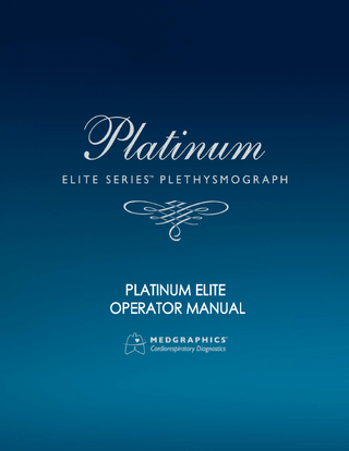 PLATINUM ELITE Operator Manual Rev A