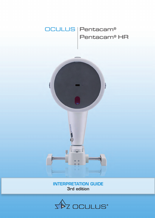 Pentacam and Pentacam HR Interpretation Guideline 3rd Edition Sept 2015