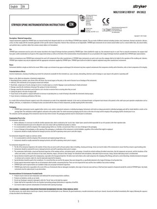 Stryker Spine Instrumentation Instructions 