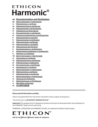 Harmonic Decontamination and Sterilization