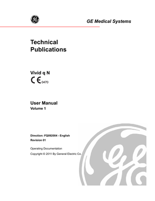 Vivid q N User Manual Volume 1 Rev 01