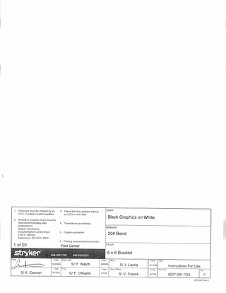 System 5 Recip/Sternum Saw Instructions for Use Rev C Oct 2005