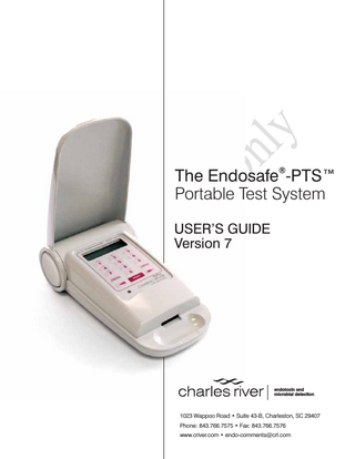 The Endosafe-PTS System User Guide Ver 7