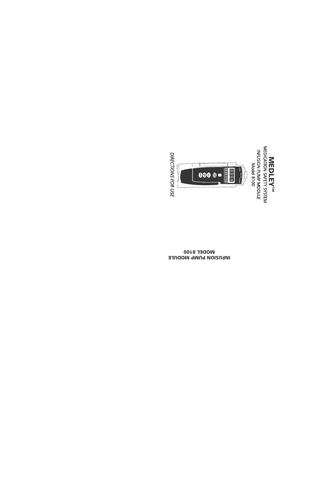 TABLE OF CONTENTS INTRODUCTION 1 2 4  GETTING STARTED  ALARMS, ADVISORIES AND PROMPTS 45 46 47 48 49  MAINTENANCE 51 53 54 54 55 55 56  APPENDIX TRUMPET AND START-UP CURVES...  57  APPENDIX  SPECIFICATIONS... CONFIGURABLE SETTINGS... CHECK-IN AND CONFIGURATION... CLEANING... INSPECTION REQUIREMENTS... SERVICE INFORMATION... WARRANTY...  MAINTENANCE  DEFINITIONS... AUDIO CHARACTERISTICS... ALARMS... ADVISORIES... ERRORS...  GETTING STARTED  5 10 12 12 12 13 15 15 23 27 29 29 29 30 31 33 36 38 41 44 44  ALARMS, ADVISORIES AND PROMPTS  WARNINGS AND CAUTIONS... CONTROLS AND INDICATORS... INSTALLATION PROCEDURE... ATTACHING AND DETACHING CHANNELS... START-UP SEQUENCE... PREPARING INFUSION... DISPLAYS... PRIMARY MODE... SECONDARY MODE... CHANNEL LABELS... POWERING OFF... CHANGING PRIMARY SOLUTION CONTAINER... CHANGING AND RELOADING SET DURING INFUSION... DRUG CALCULATION PARAMETERS... SETTING UP DRUG CALCULATION WITH DRUG LIBRARY... SETTING UP DRUG CALCULATION FOR NON-LIBRARY DRUGS... SETTING BOLUS DOSE (DRUG CALCULATION WITH DRUG LIBRARY)... SETTING BOLUS DOSE (DRUG CALCULATION FOR NON-LIBRARY DRUGS)... ANESTHESIA MODE... REVIEWING SERIAL NUMBER... REVIEWING SOFTWARE VERSION...  INTRODUCTION  ABOUT THE SYSTEM... FEATURES... SYMBOLS...  