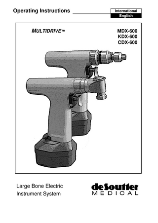 MULTIDRIVE MDX-600, KDX-600 and CDX-600 Operating Instructions Ver 1.1