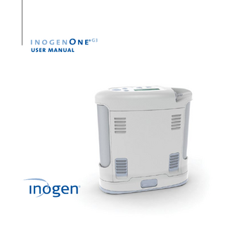 Inogen One G3 User Manual User Manual User Manual