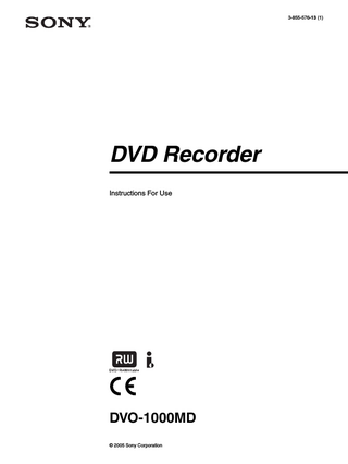 DVO-1000MD DVD Recorder Instructions for Use (13)