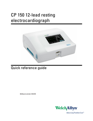 CP 150 Quick Reference Guide sw ver 2.00.XX Ver A