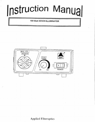 BRITE LITE I Instruction Manual