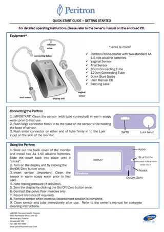 Peritron Quick Start Guide Ver 3.0