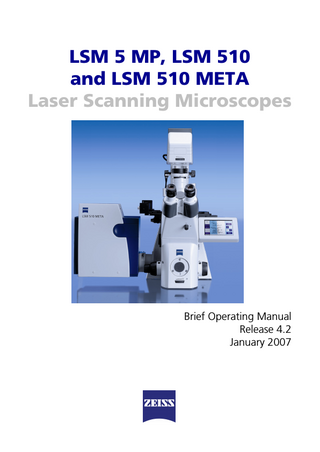 LSM Series Brief Operating Instructions Rel 4.2 Jan 2007