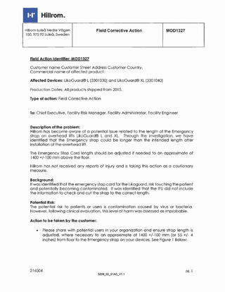 LikoGuard L and XL Field Corrective Action June 2021