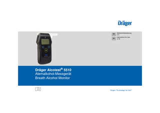 Dräger Alcotest 5510 Instructions for Use Edition 03 March 2017