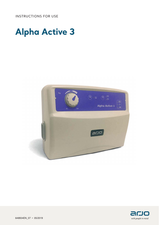 Alpha Active 3 Pressure Redistributing Mattress Overlay Instructions for Use  Rev 24 April 2019