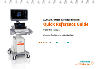 ACUSON Juniper Quick Reference  Card