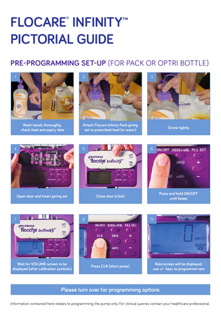 Flocare Infinity Pictorial Guide for Pack or Optri Bottle Feb 2019