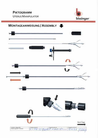 Uterus Manipulator Assembly-Disassembly Instructions