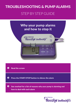 Flocare Infinity Pump Troubleshooting and Pump Alarms Step by Step Guide Sept 2017