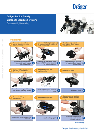 Fabius Family Compact Breathing System Disassembly Assembly Guide Aug 2016