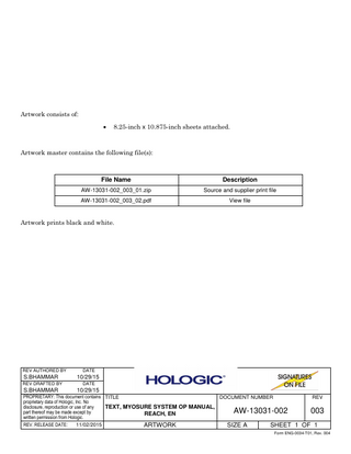 MyoSure Hysteroscopic System Instructions For Use Rev 003 Oct 2015