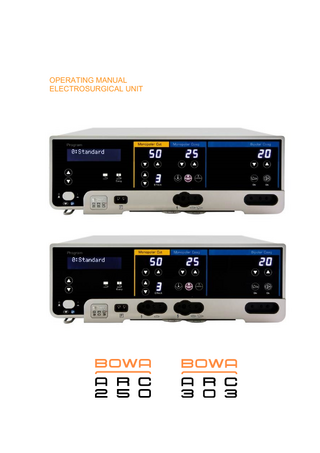 OPERATING MANUAL ELECTROSURGICAL UNIT  