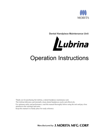 Table of Contents Page PREVENT ACCIDENTS ... 2 ATTENTION... 3 1. Warning and Prohibitions ... 4 2. Technical Specifications ... 5 3. Parts Identification ... 8 4. Setup ... 11 5. Operation ... 16 6. Maintenance and Replacement Parts ... 25 7. Maintenance and Inspection ... 30 8. Troubleshooting ... 31 9. Service Contacts ... 32 10. Appendix – Electromagnetic Declaration ... 33 1 Operation 2018-05-21