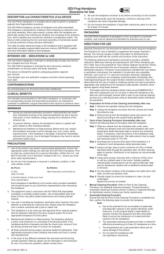 OZiL Frag Handpiece Directions for Use Rev A