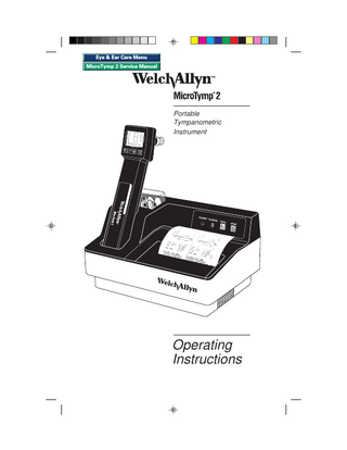 MicroTymp 2 Operating Instructions