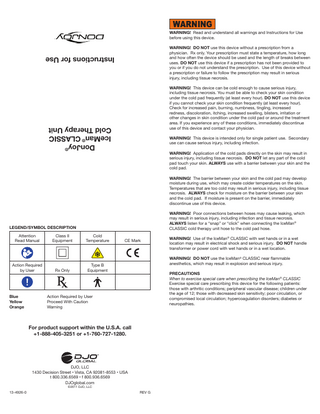 IceMan CLASSIC Instructions for Use Rev G