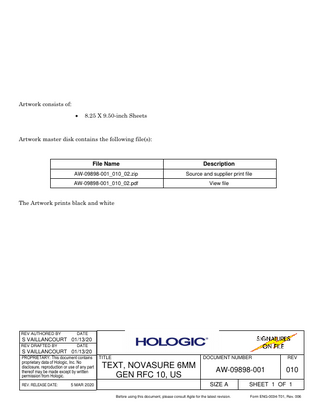 NovaSure Instructions for Use and Controller Operators Manual Rev 0106 March 2020