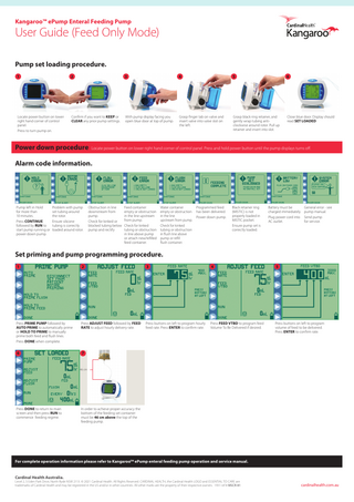 Kangaroo ePump User Guide (Feed Only Mode)