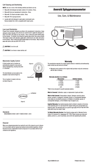 Aneriod Sphygmomanometer Use, Care & Maintenance rev 6