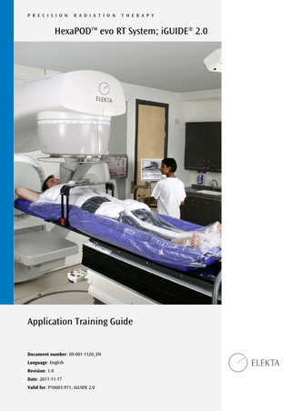 HexaPOD evo RT System iGUIDE 2 0 Application Training Guide Rev 1.0 Nov 2011