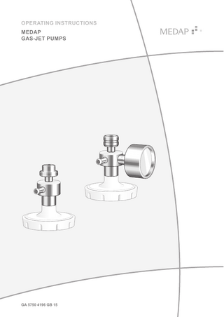 MEDAP Gas-Jet Pumps Operating Instructions Ver 15 May 2020