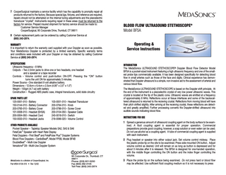 MedSonics Model BF5A Operating & Service Instructions Rev Dec 2002