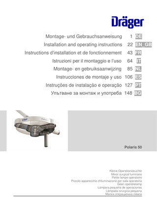 Polaris 50 Minor Surgical light Instructions for Use  June 2021