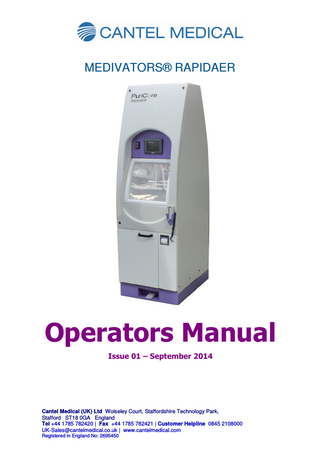 RAPIDAER Operators Manual Issue 01 Sept 2014