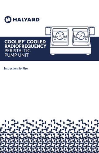 COOLIEF COOLED Radiofrequency Peristaltic Pump Unit Instructions for Use Dec 2015