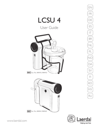 Laerdal Compact Suction Unit 4 (LCSU 4) User Guide Rev P 2020