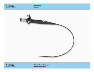 Instruction Manual  Flexible Bronchoscope Model 11005 BC1  