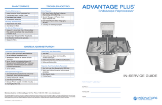 ADVANTAGE PLUS In-Service Guide Rev D 2019