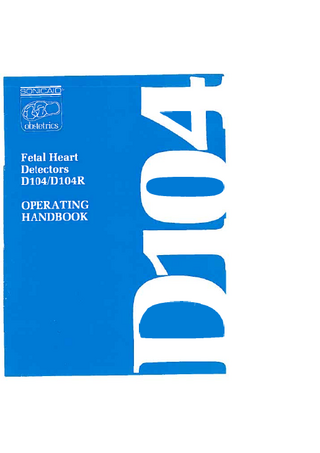 SONICAID D104 OPERATING HANDBOOK (Part 1)