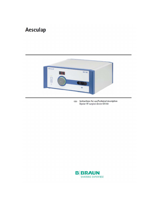 Bipolar HF Surgical Device GN160 Instructions for Use Ver 4 Oct 2010