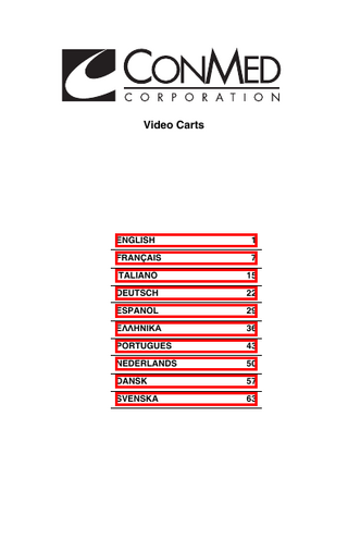 VP8500 Video Carts Instructions for Use Rev AC Aug 2013