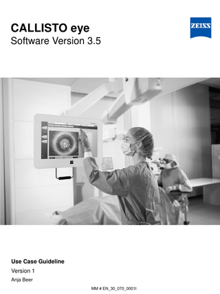 CALLISTO eye Use Case Guideline Ver 1 Sw Ver 3.5