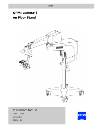 OPMI Lumera i Instructions for Use Ver 6.0 Jan 2015