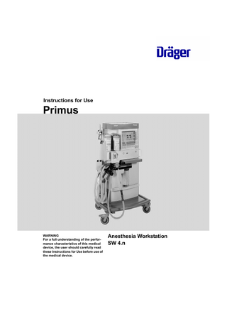 Primus Instructions for Use Sw 4.n