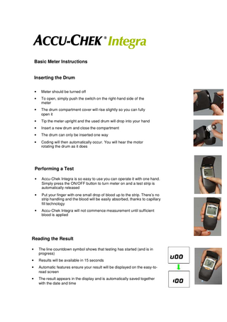 Accu-Chek Integra Basic Meter Instructions